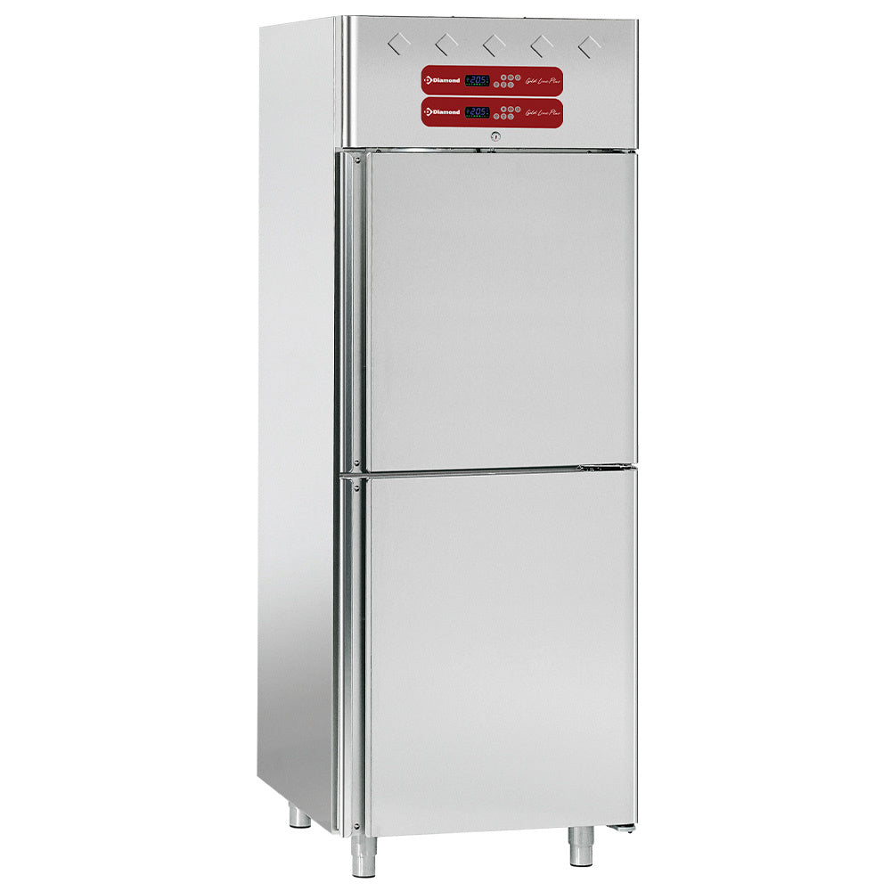 Diamond Ventilated refrigerator and freezer 2x350 liters, 2x 1/2 doors GN 2/1 - AL1TB/H2-R2