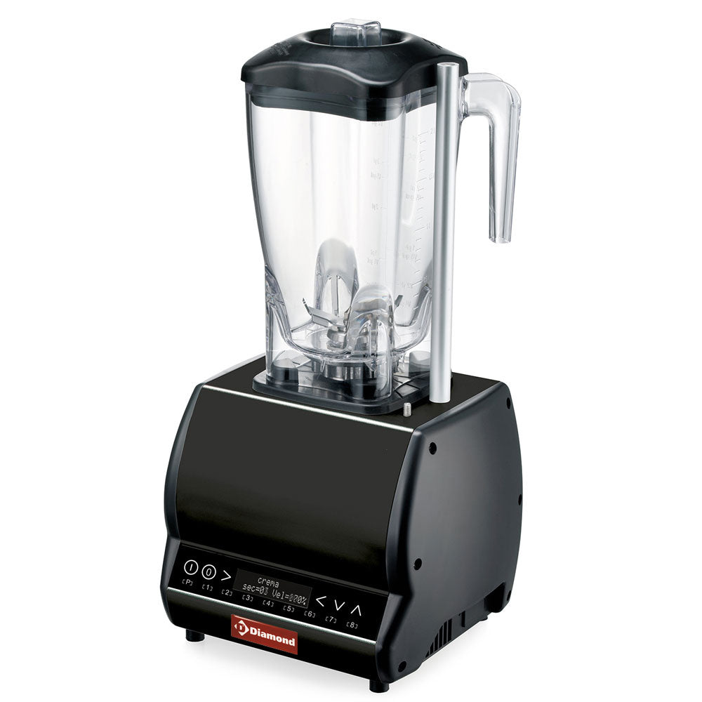 Diamond Professional blender, squared glass 2 lit., variable speed, programmable - BARMIX/W-DB