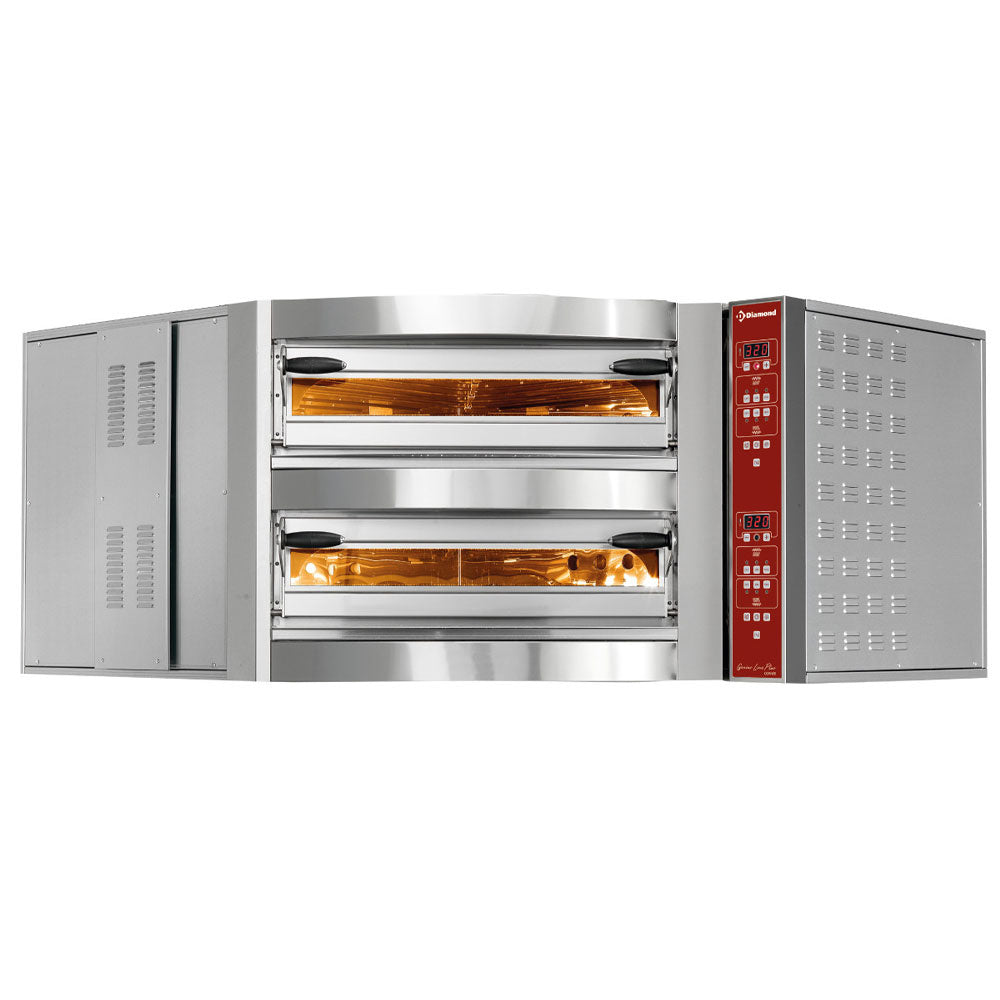 Diamond Electric oven corner unit, 2 chambers, 2x 8 pizzas Ø 350 mm - CGD/2-DG--230/3-