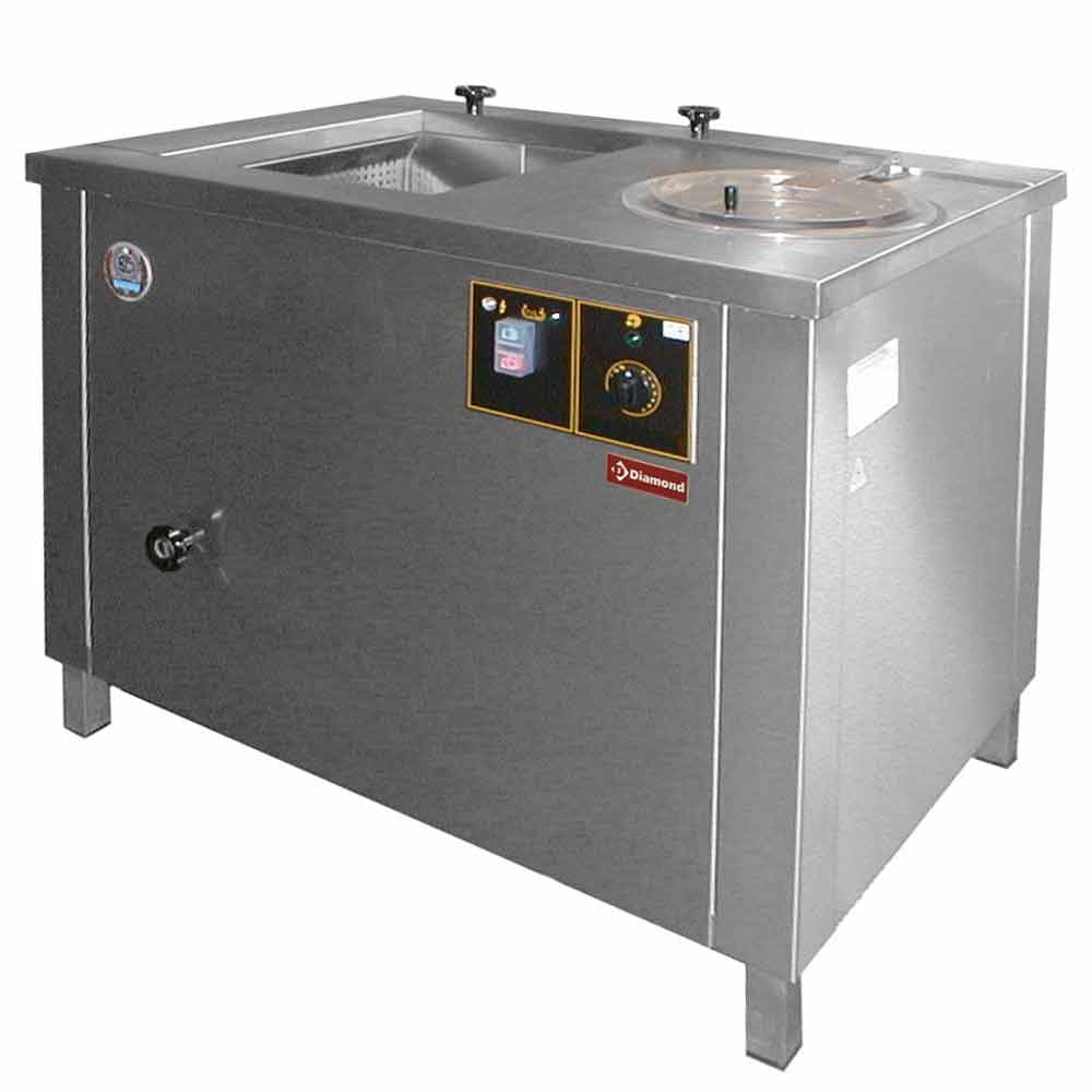 Diamond Wash vegetables and drying machine with extractable basket - CLE-2C