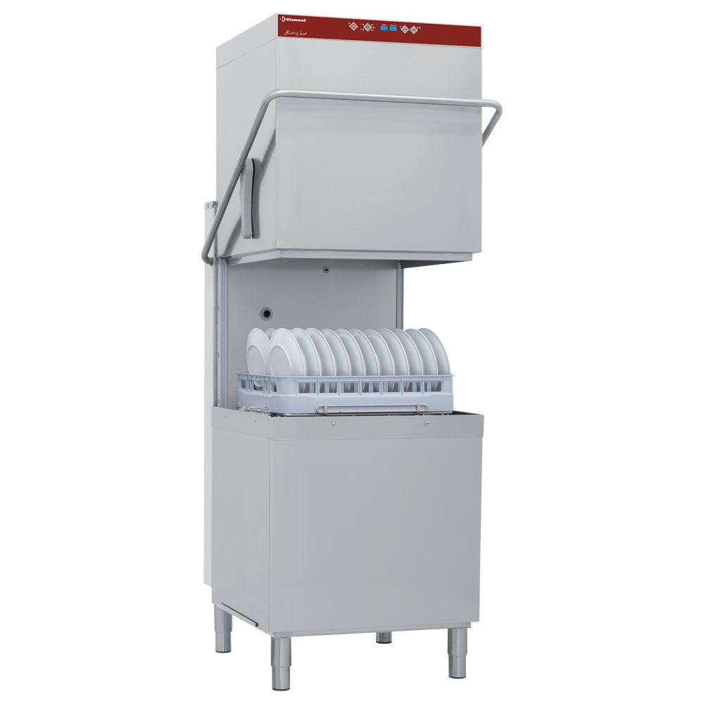Diamond Hood vaatwasser & Potwasher, korf 600x500 mm + Waterontharder continu "Full Hygiene" - DCR49/6-AC