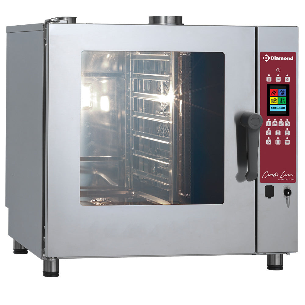 Diamond Gas oven, TOUCH SCREEN stoom/convectie, 7x GN 1/1 - AUTOMATISCHE REINIGING - DGV-711/PTS