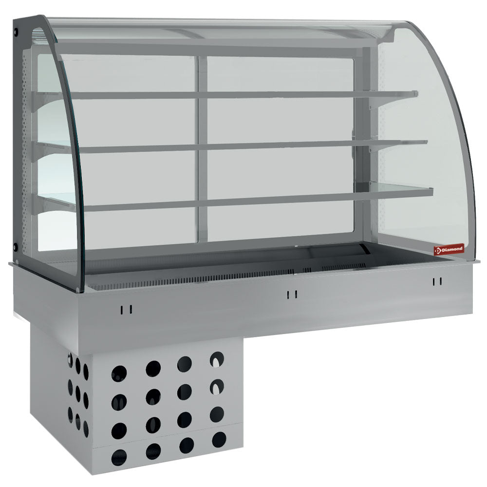 Diamond Element top and closed display on 3 levels, refrigerated, ventilated 5x GN 1/1 - DPA/TVF318-R2