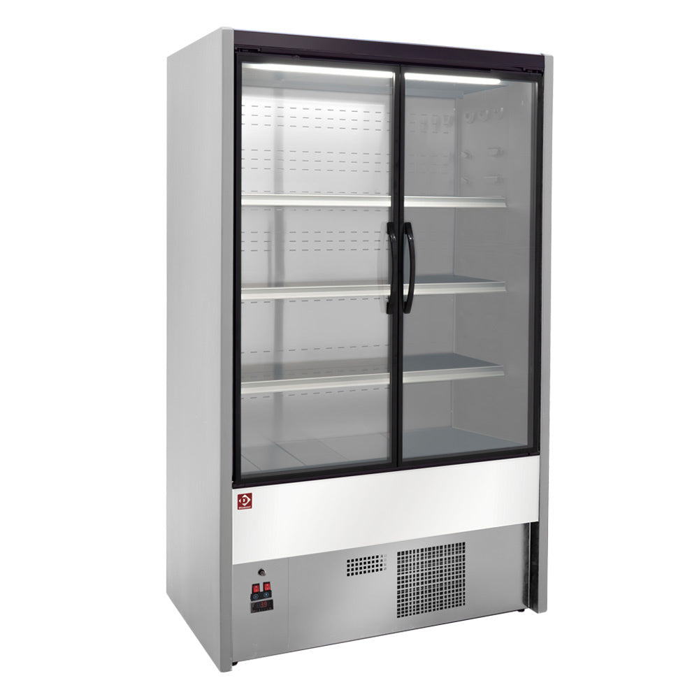 Diamond Ventilated refrigerated wall element, swing doors - GREY / WHITE - DS12/A7-P9P