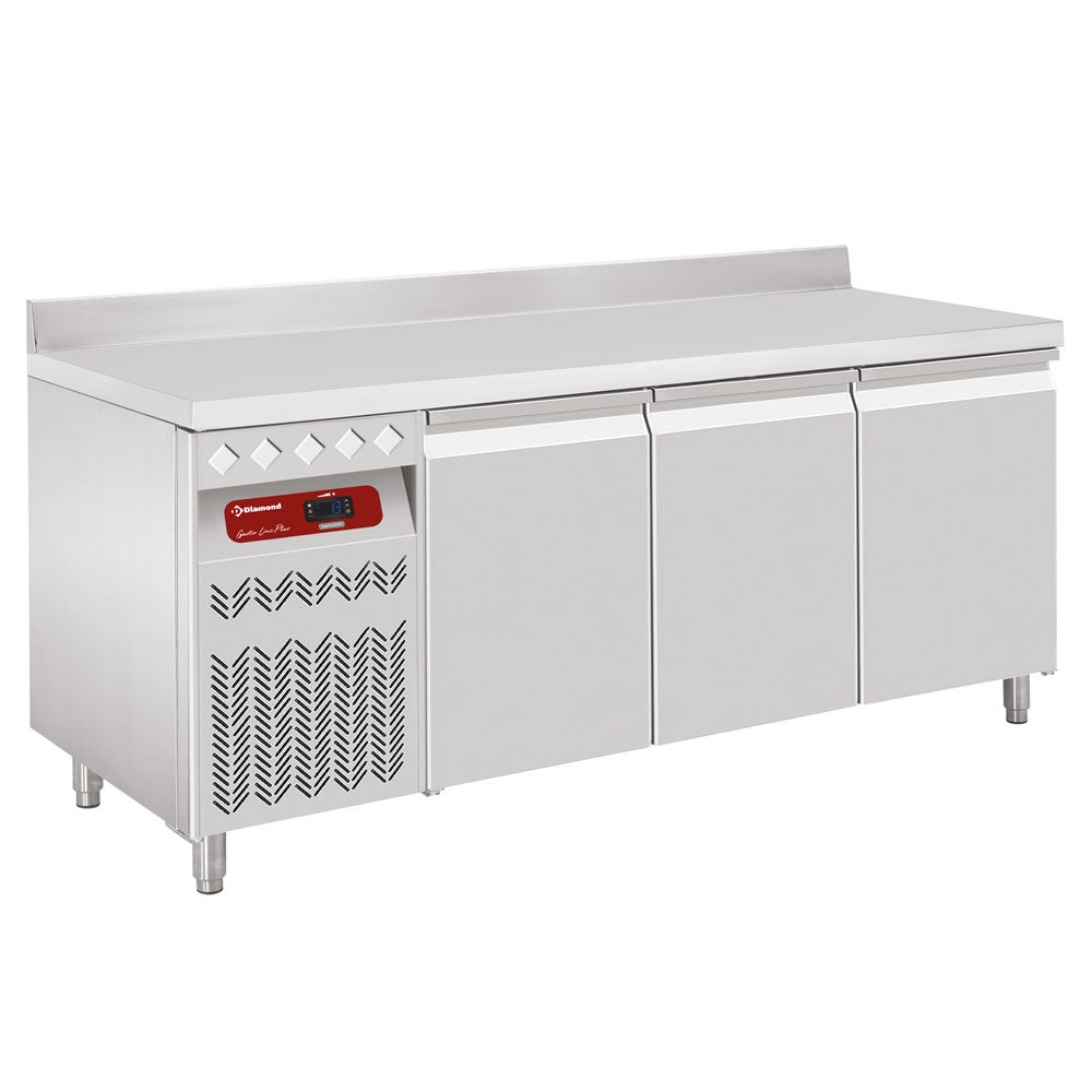 Diamond Ventilated "mural" cooling table, 3 doors GN 1/1, 405 Lit., group on the left side - DT178/P9AGX