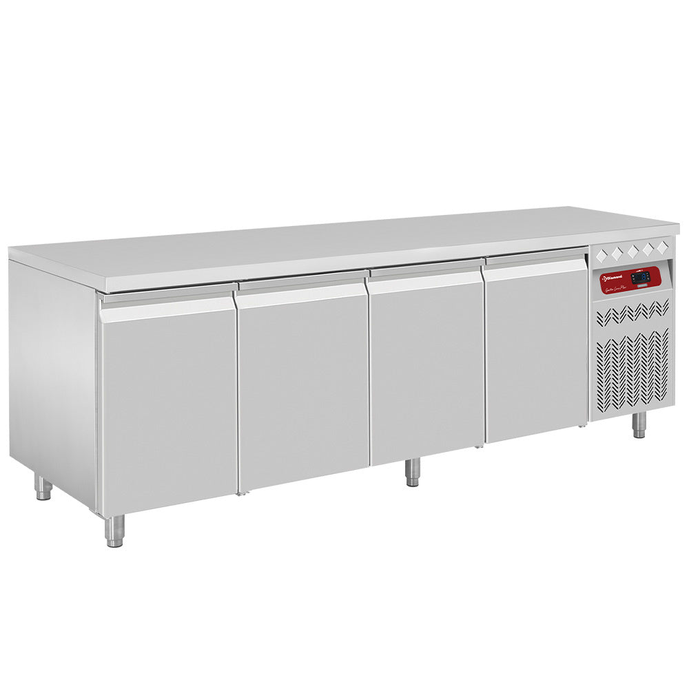 Diamond Ventilated refrigerated table, 4 doors GN 1/1, 550 Lit. - DT224/P9