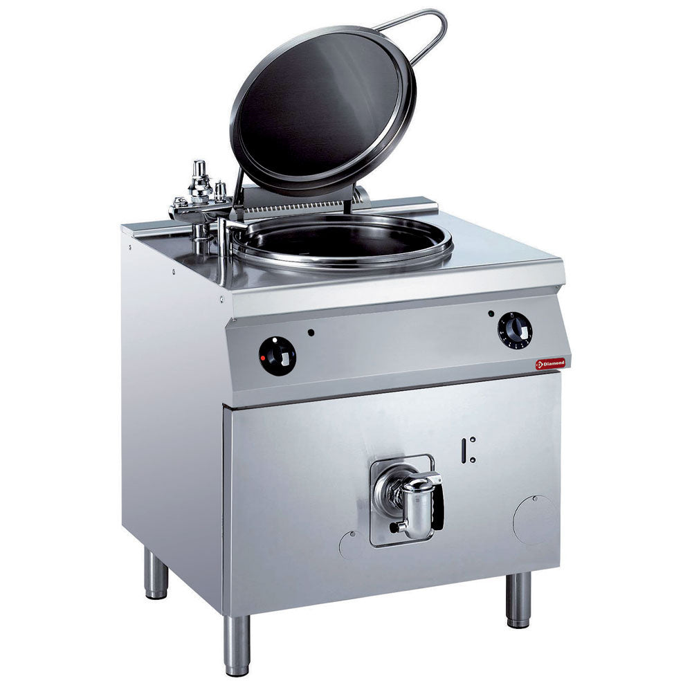 Diamond Electric rounded kettle, 60 liters, indirect heating, on board - E17/M60I8-N