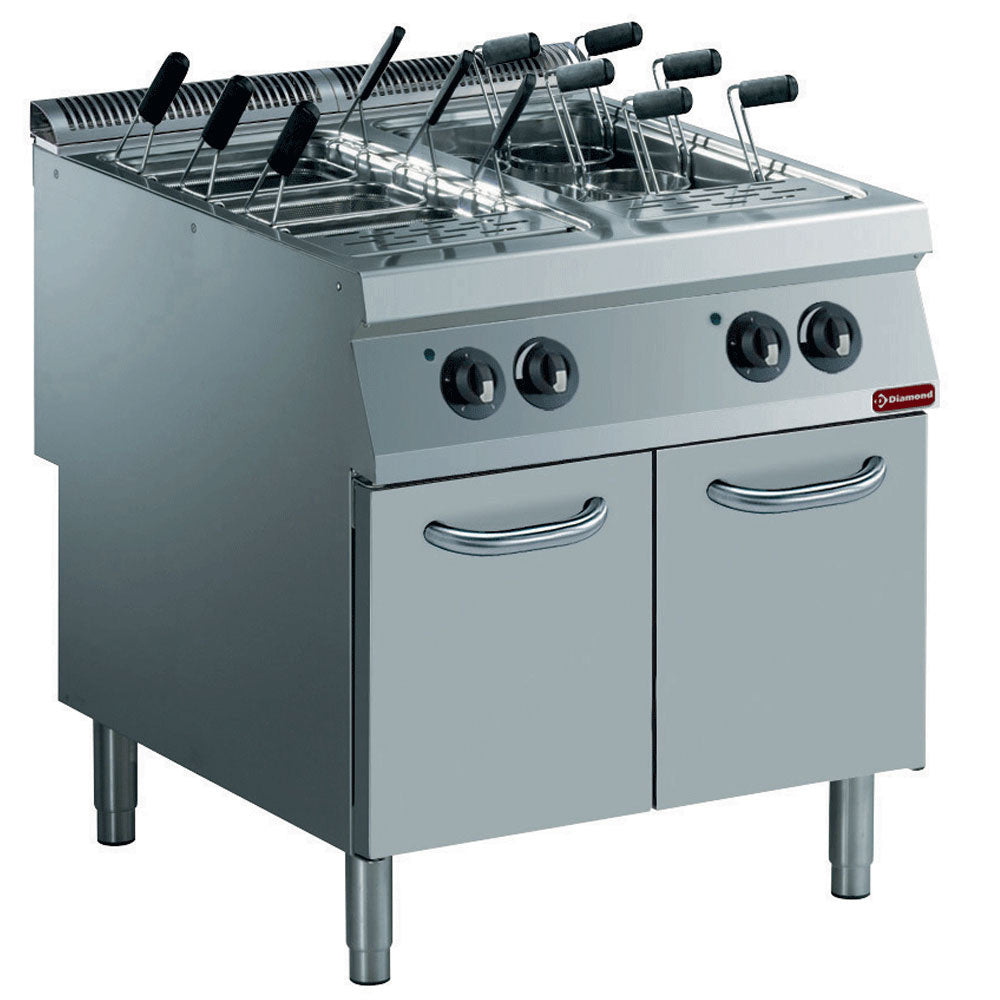 Diamond Electric pasta cooker, 2 basins GN 1/1, on cupboard (without baskets) - E22/CPA8-N