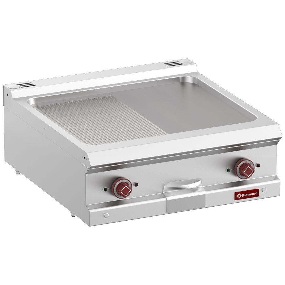 Diamond Electric fry top 1/2 smooth and 1/2 ribbed, module 1/1 -Top- - E7/PM7T-N