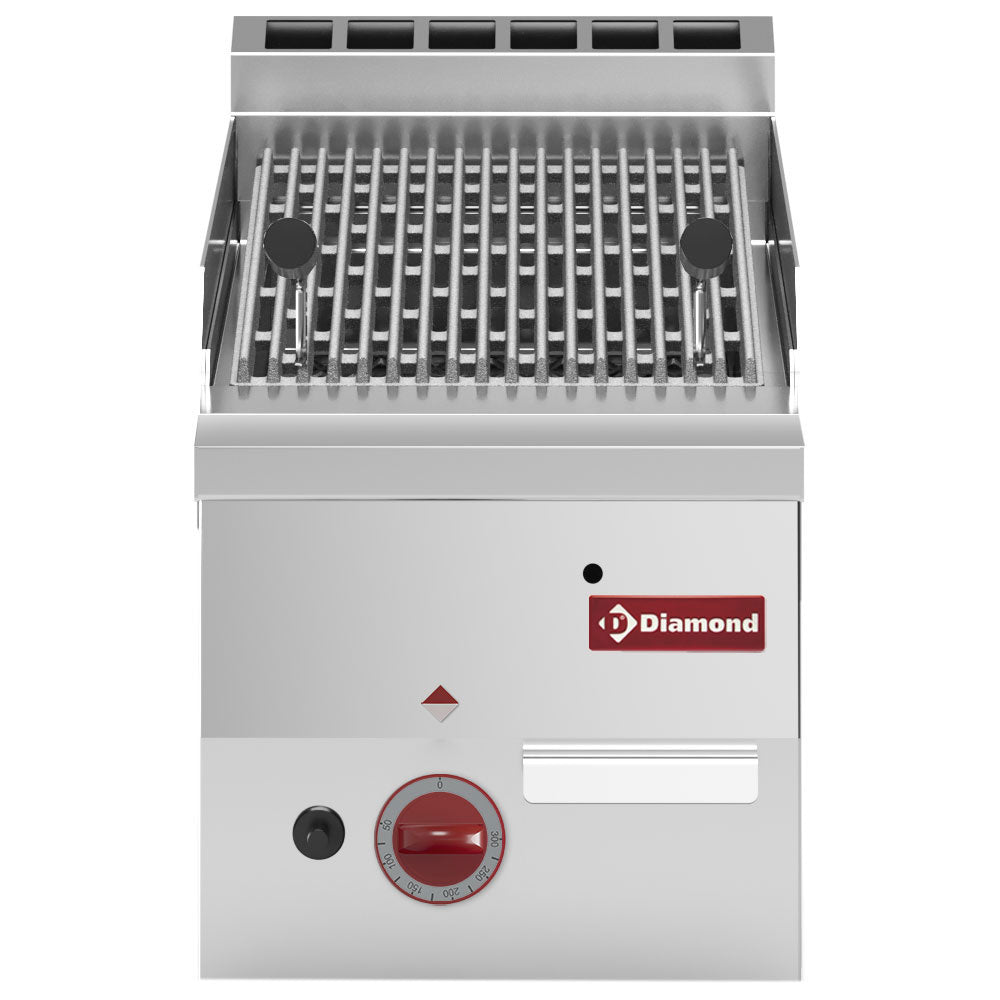 Diamond Lavasteen gasgrill met gietijzeren kookrooster -Bovenkant- - G60/GPL3T-N