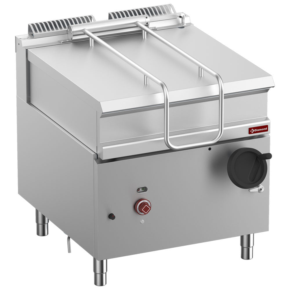 Diamond Tilting gas bratt pan, stainless steel tank 80 liters, on cupboard - G9/BRI8-N