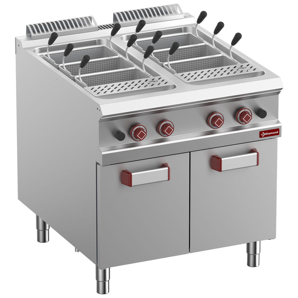 Diamond Gas pastakoker, 2 tanks 40 liter, op gesloten kast (zonder manden) - G9/CPA8-N