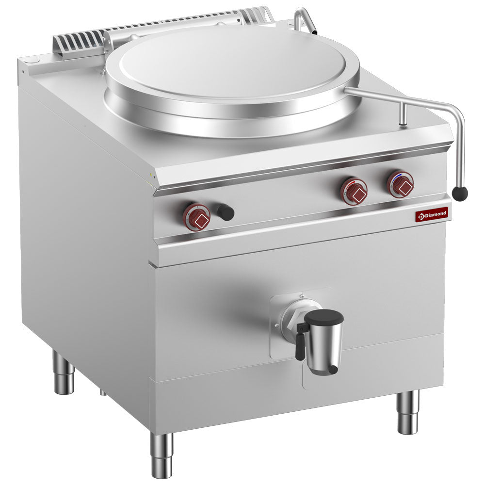 Diamond Gas boiling pan, 150-liter tank, direct heating, on cupboard - G9/M15D8-N