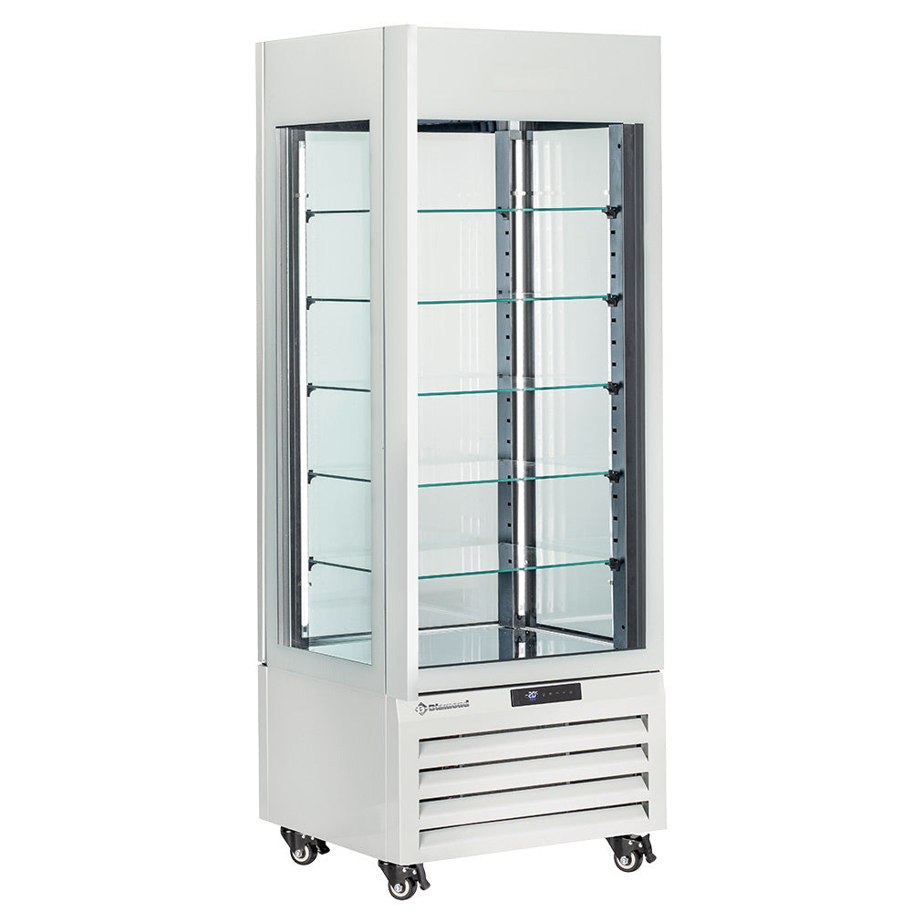 Diamond FULL vitrine 440 Lt., 5 glass levels, ventilated - PASTRY - WHITE - MAX/507-PW
