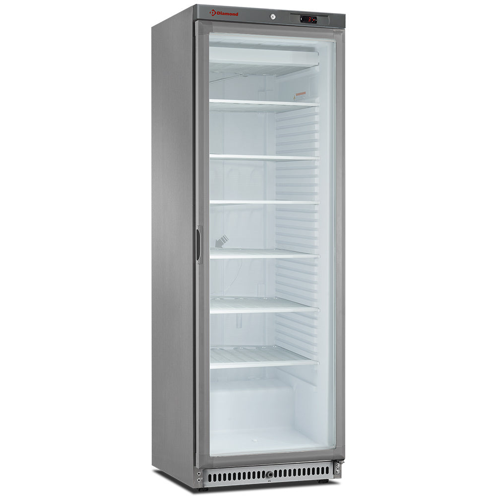 Diamond Freezer, statisch, glazen deur, 400 liter. roestvrij staal - NFT402-R2X/G