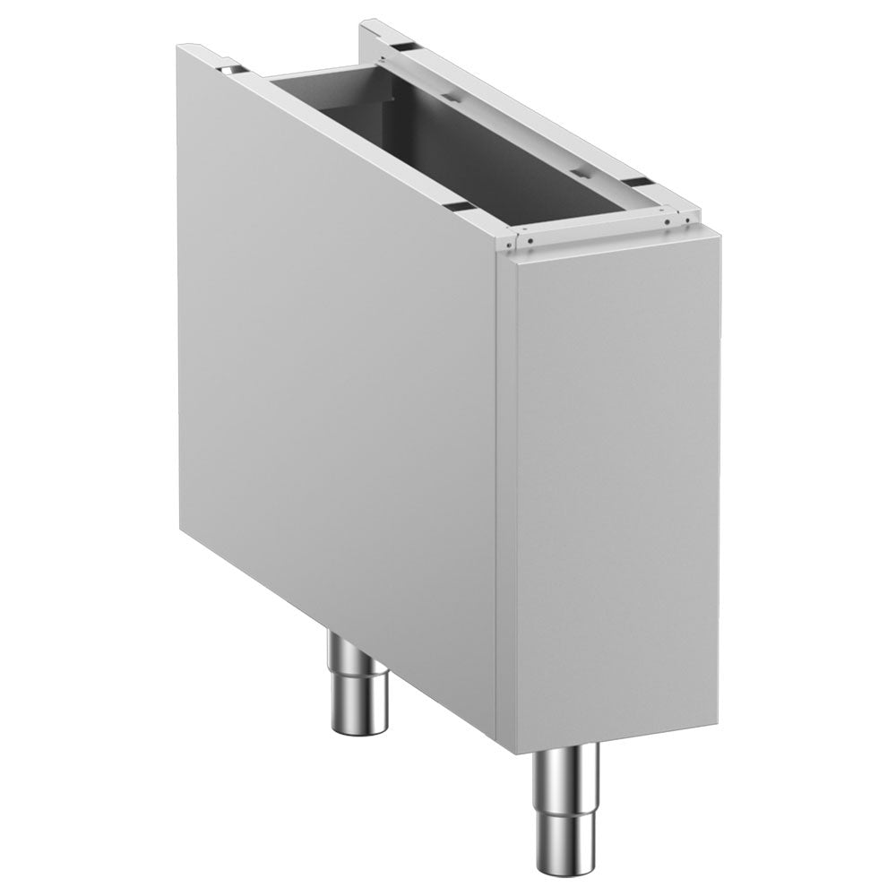 Diamond Geschlossener Sockel auf abnehmbaren Füßen aus Edelstahl - N7/BA2C-RN