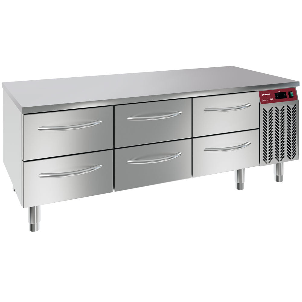 Diamond Refrigerated base, 6x1/2 drawers GN1/1- h 100 mm - N77/R316G-9E