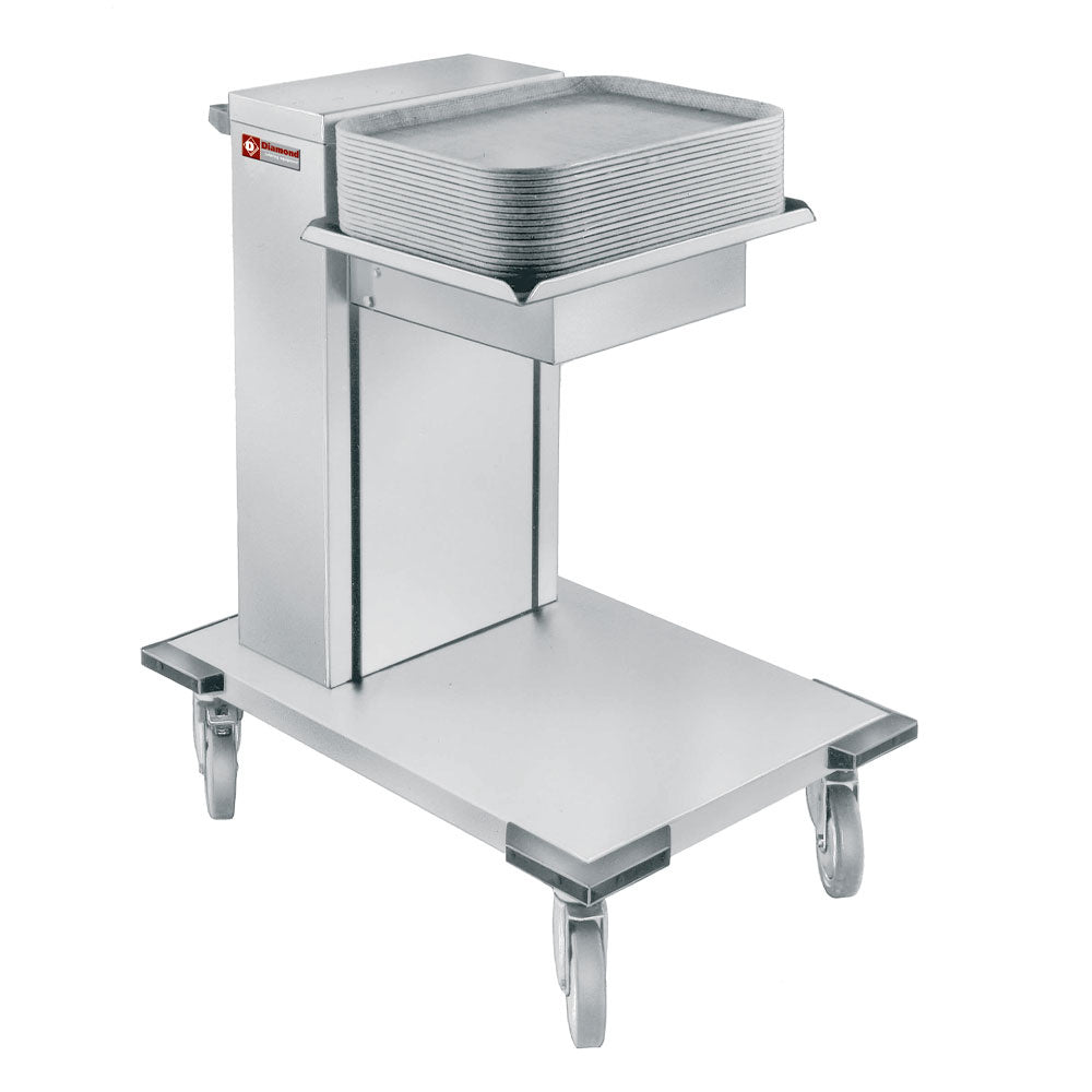 Diamond Neutral trolley with spring system for trays - OX-MS