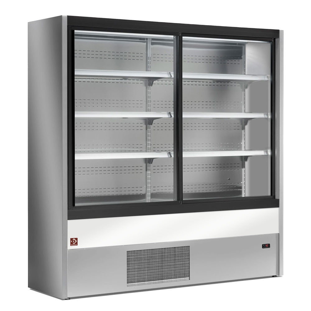 Diamond Ventilated refrigerated wall unit with glass sliding doors - GREY/WHITE - PD20/A7-R2