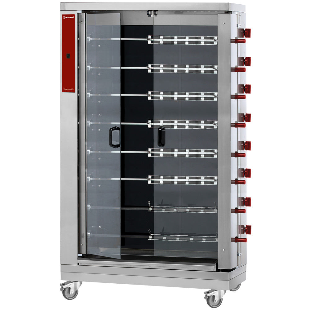 Diamond Vitrokeramik-Hähnchenbräter, 8 Spieße (48 Hähnchen) - RVE/8C-CM