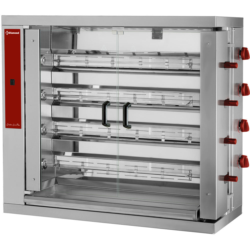Diamond Chicken-Gasgriller, 4 Spieße (24 Hühner) - RVG/4-CM