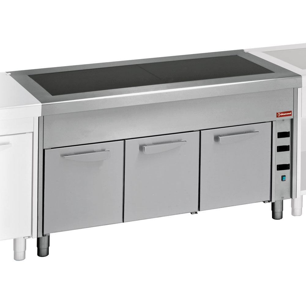 Diamond Vitroceramics unit on heated cupboard 3x GN 1/1 - S80/VC12