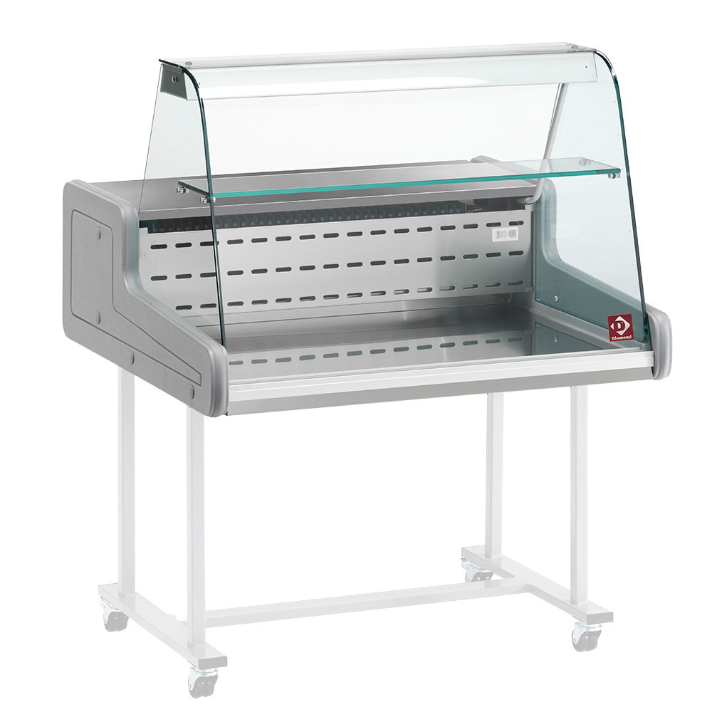 Diamond Refrigerated display counter - curved glass panel - SUP15-ZC/R2