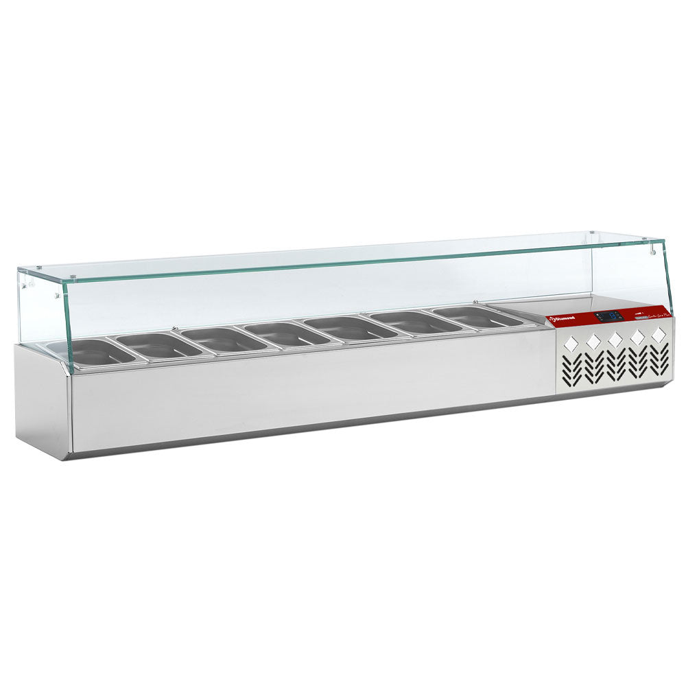Diamond Refrigerated structure GN 6x1/4, 1x1/9, with right glass - SX160G/PP9