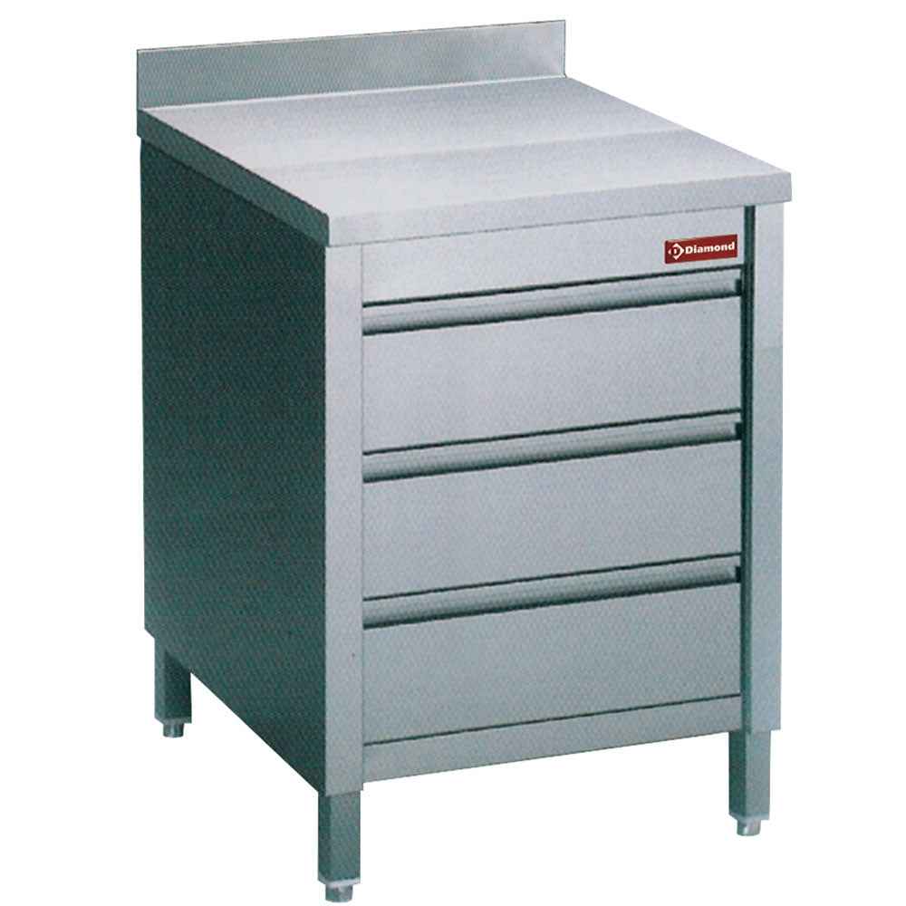 Diamond working table on cupboard 3 drawers +edge - TACS67/U-D