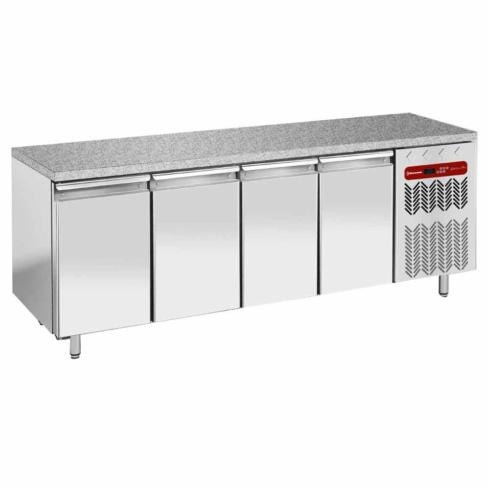 Diamond Freezing table, ventilated, 4 doors EN 600x400 - Granite top - TP4B/HG-R2