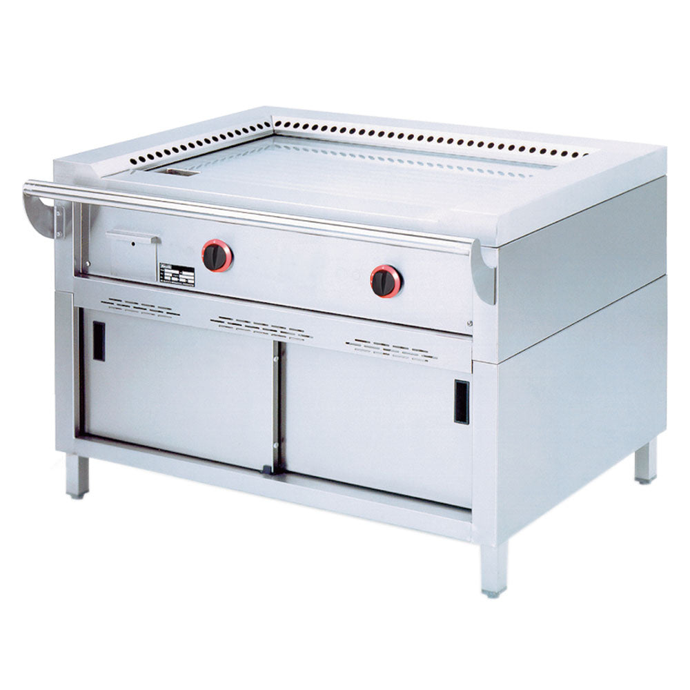 Diamond Gas "Teppanyaki" plate, 2 areas (2x 7 kW), on cupboard - TPG2-12