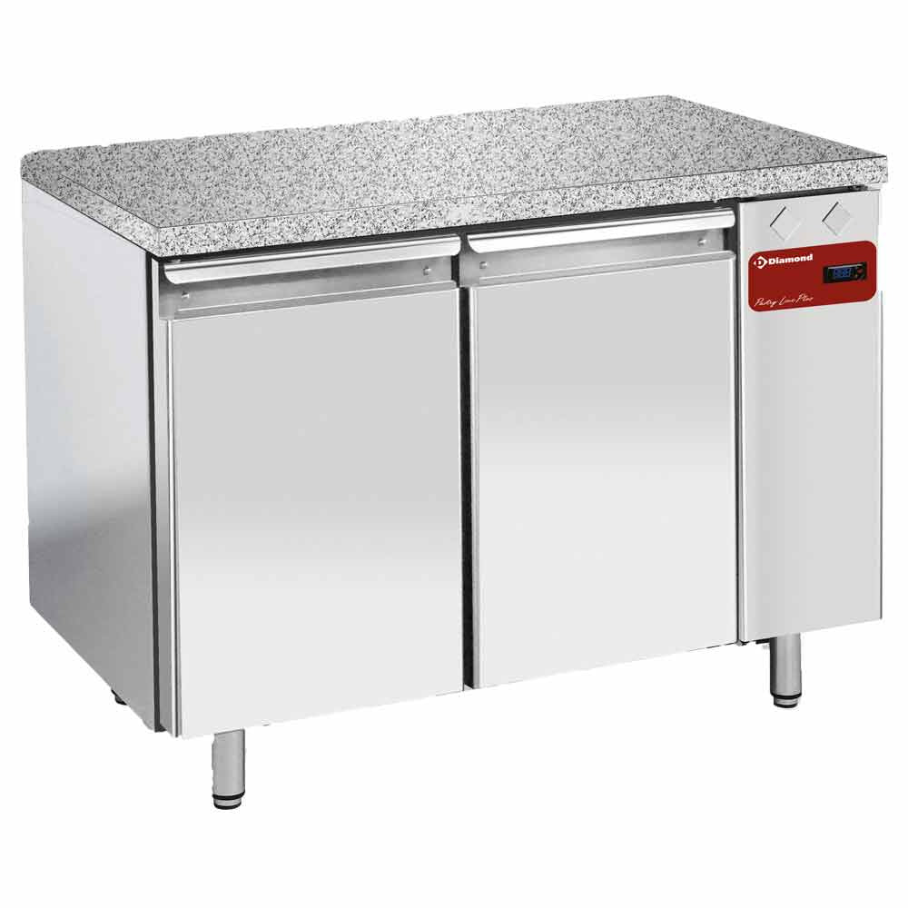Diamond Freez. tafel, vent., 2 deuren EN 600x400 - Granieten blad (zonder groep) - TPS2B/HG
