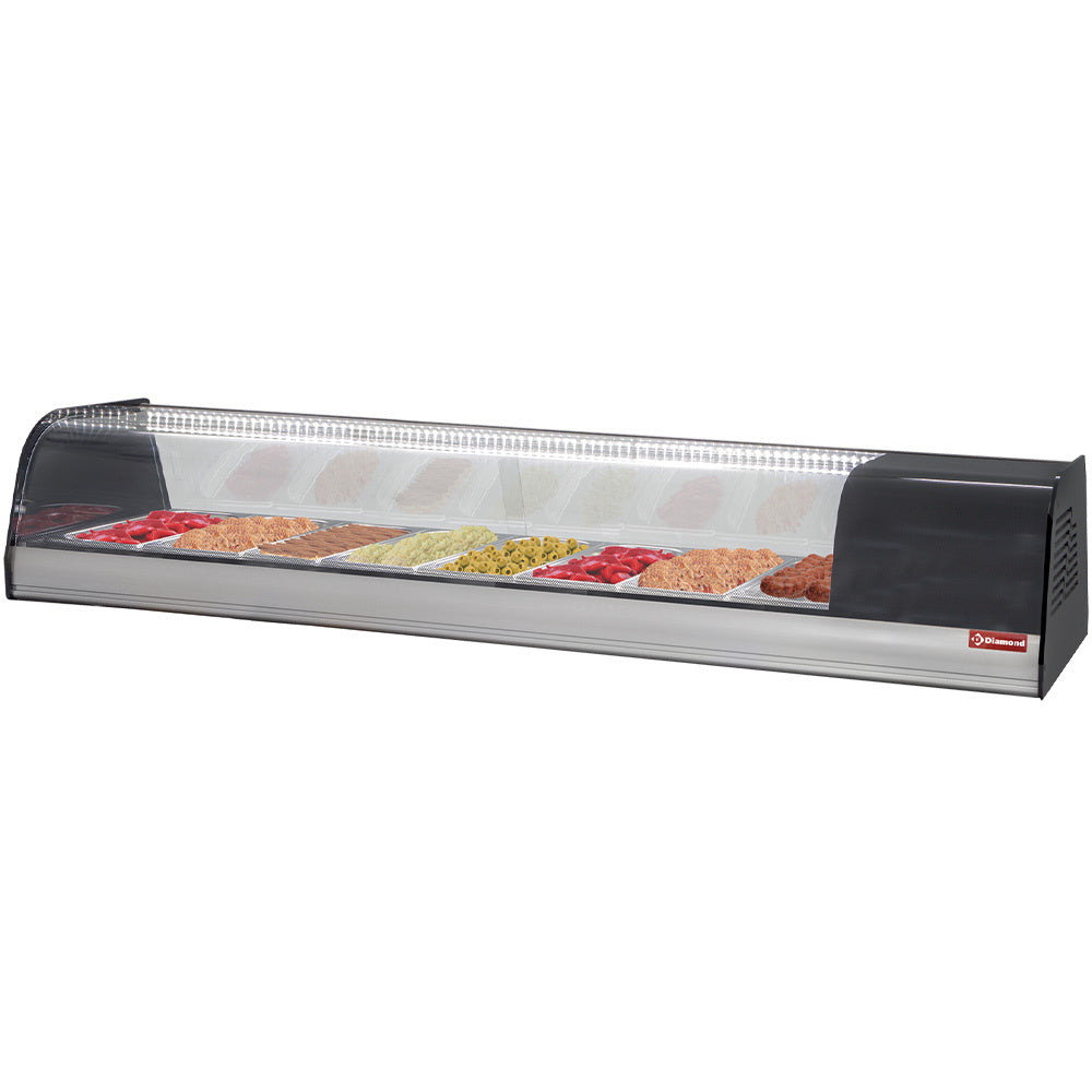 Diamond Refrigerated display for tapas, 8x GN 1/3 - 40 mm (included) - TR8-TP/R6