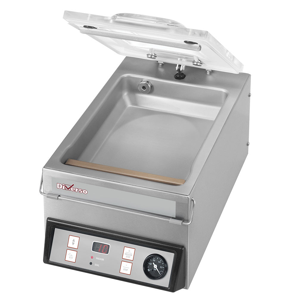 Diamond Vacuum machine, curved lid, stainless steel tank - 4 m3/h - WR-22X31-B