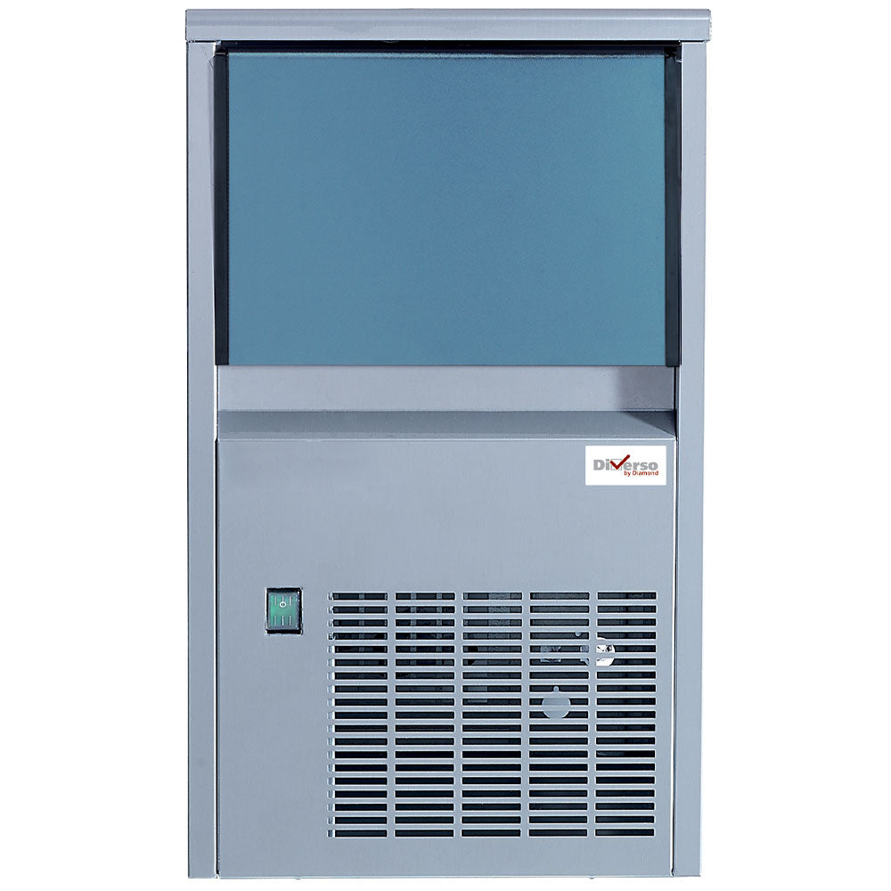 Diamond Full ijsblokjesmachine, (14 gr) 24kg/24u met opslag 6 kg roestvrij staal - WR-SP24-A/R2X