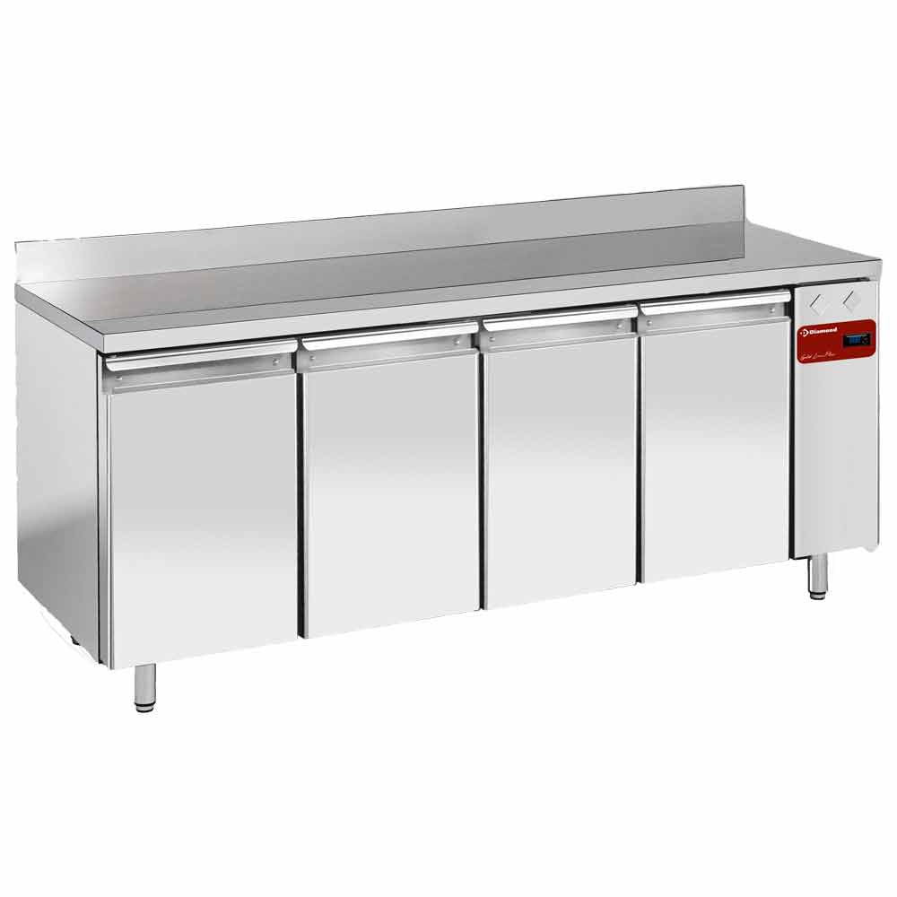 Diamond Wall refrigerated table, ventilated, 4 doors GN 1/1, 550 liters (without group) - TS4N/HA
