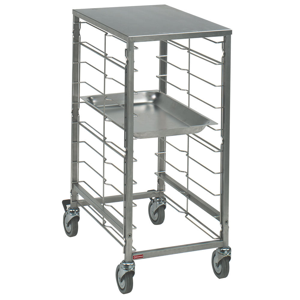 Diamond Plate trolley 7x GN 1/1, space 75 mm, with top in stainless steel - CG17/B