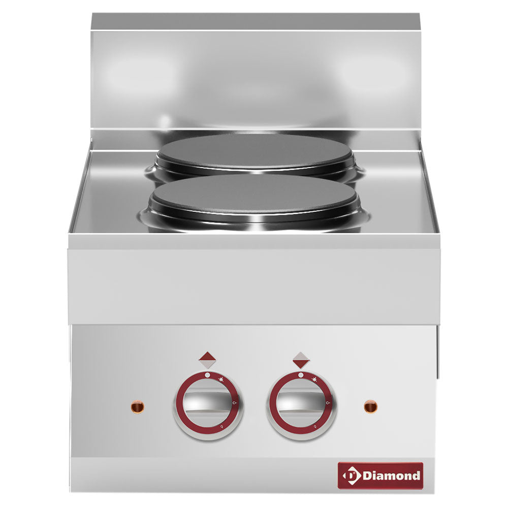 Diamond Electric range 2 round cooking plates -top- "Alpha 650" - E65/2P4T-230V/3-N