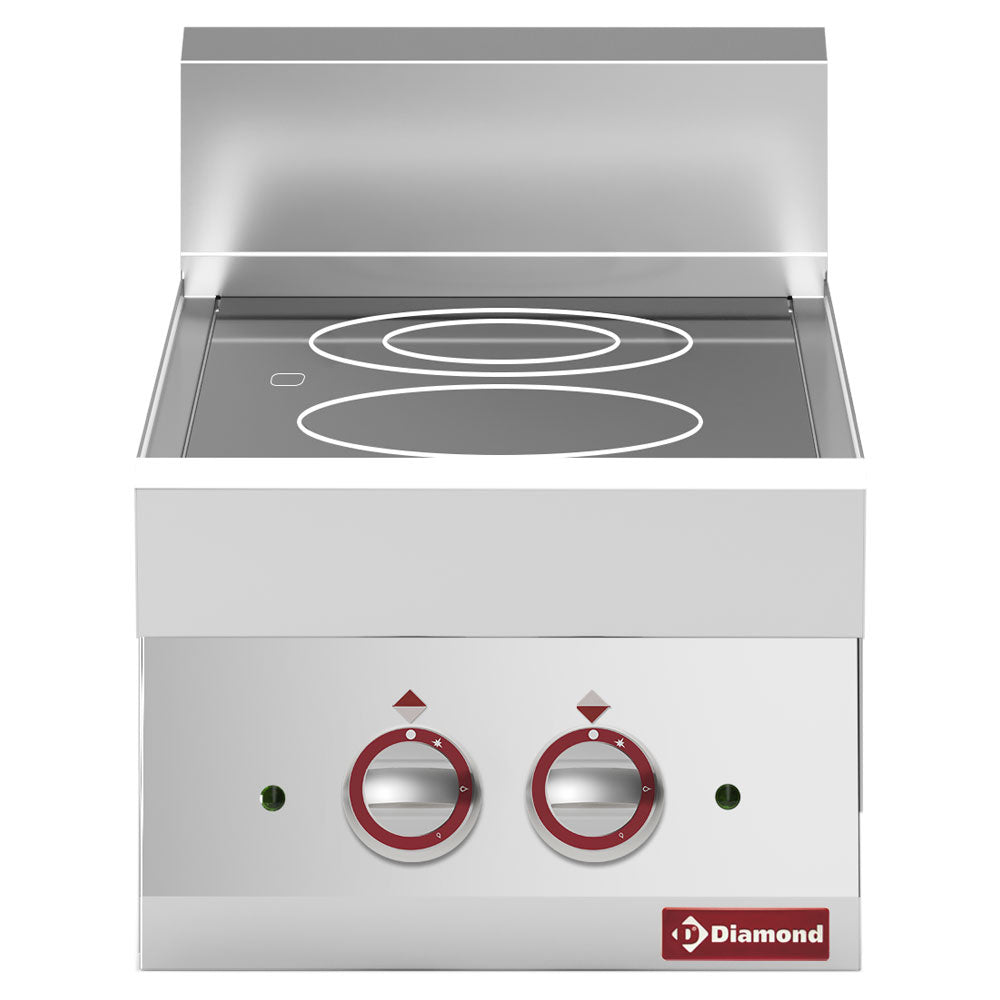 Diamond Electric vitro-ceramic plate with 2 cooking zones -top- "Alpha 650" - E65/2VC4T-230V/3-N