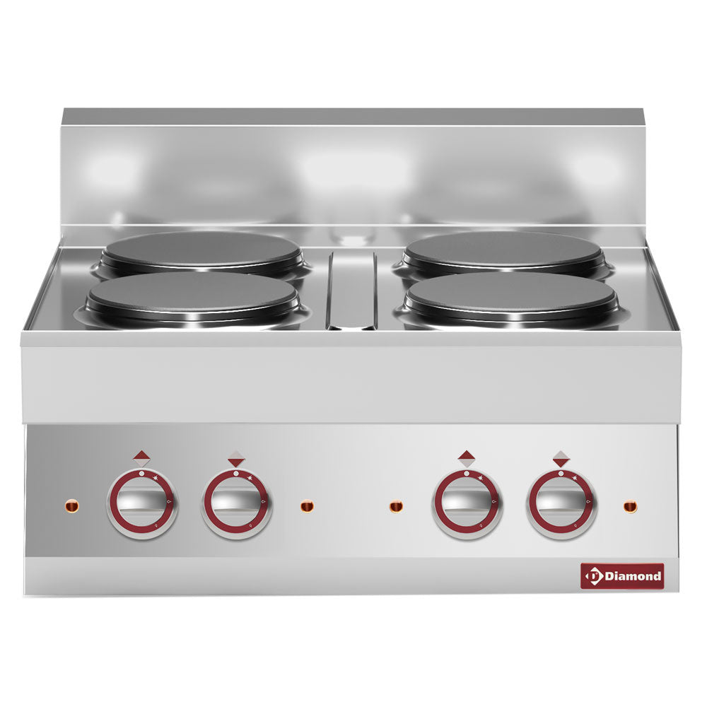 Diamond Electric range 4 round cooking plates -top- "Alpha 650" - E65/4P7T-230V/3-N