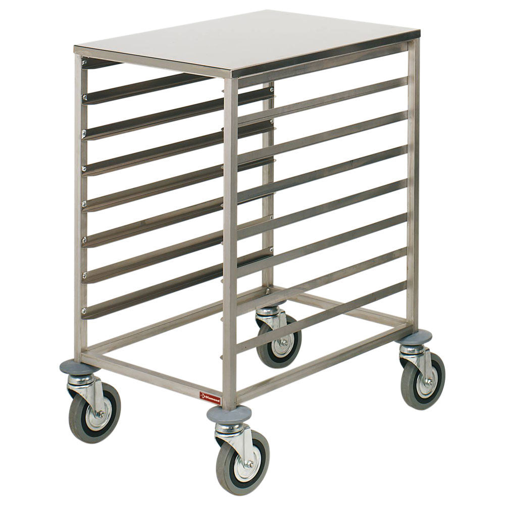 Diamond Stainless steel plate ladder, 8x 600x400 mm, 75 -mm space, stainless steel upper tablet - EPZ/8X