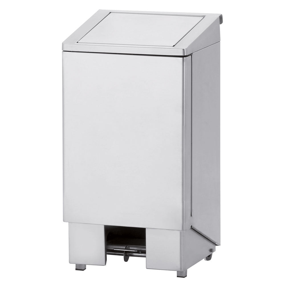Diamond Stainless steel bin with pedal, lid with actuator, 120 liters - PPX-120