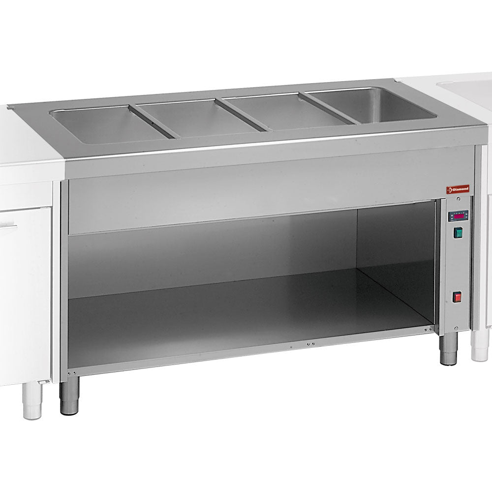 Diamond Bain Marie auf offenem Unterschrank 3x GN 1/1 - S80/BT12