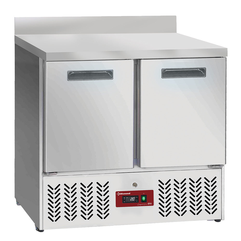 Diamond Refrigerated counter 2 doors GN 1/1, with backsplash - SA26/X2D