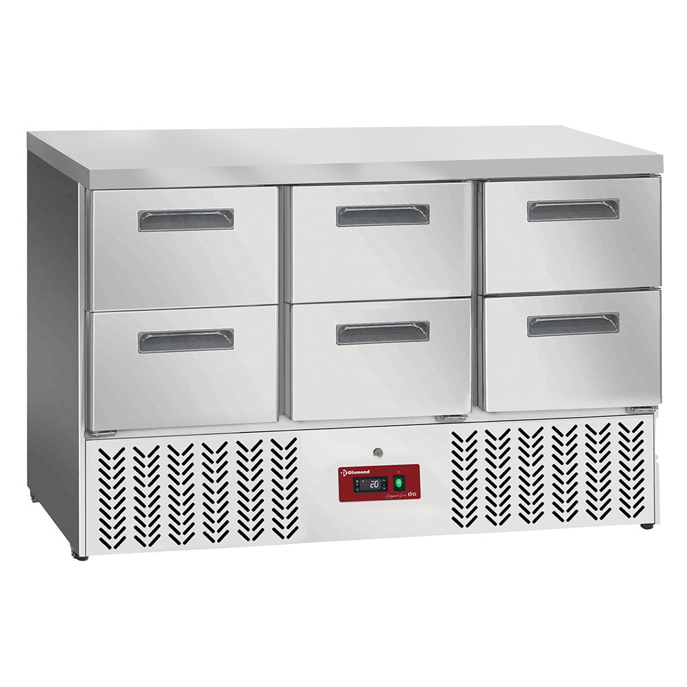 Diamond Refrigerated counter 6x 1/2 drawers GN 1/1 - SA36/C6