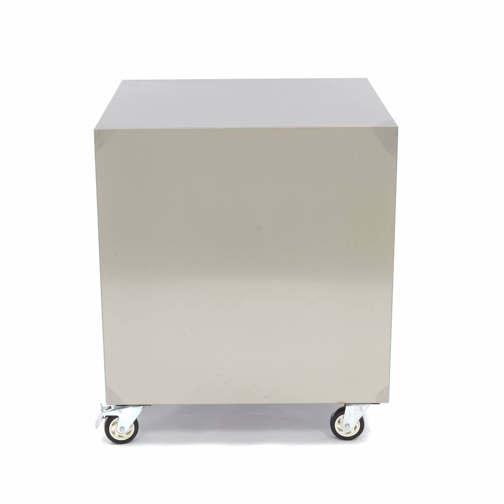 Maxima Stainless Steel Machine Table - 60 x 60cm - 120kg Load Capacity - on Wheels - 09300780