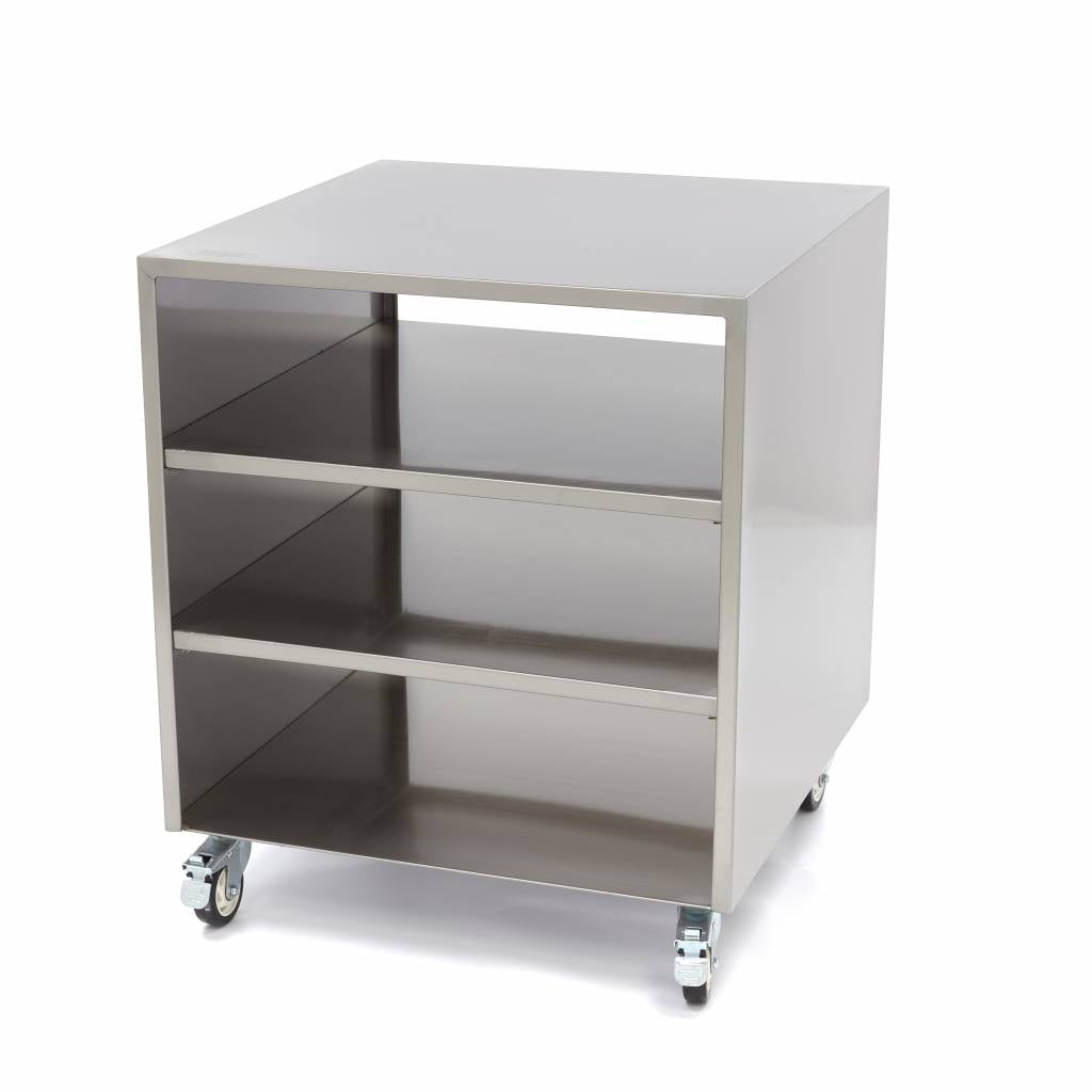 Maxima Stainless Steel Machine Table - 60 x 60cm - 120kg Load Capacity - on Wheels - 09300780