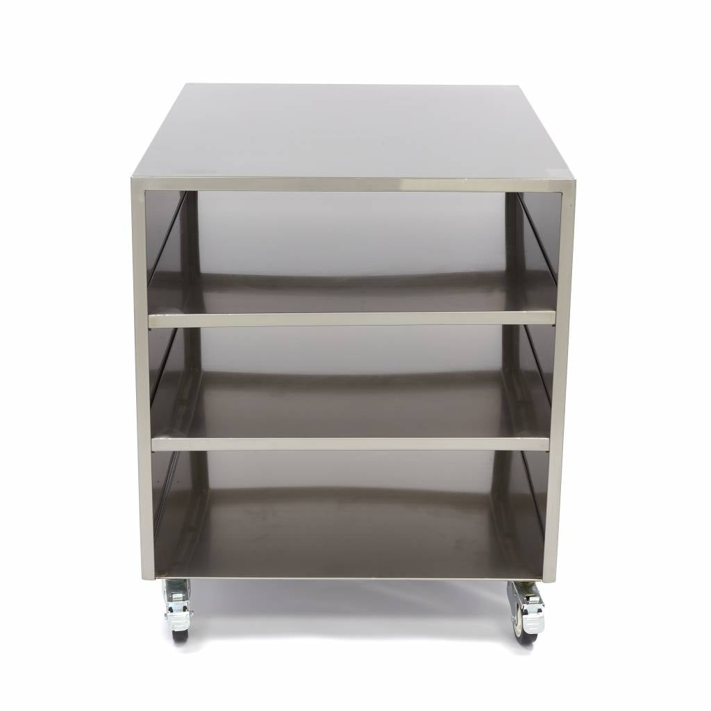 Maxima Stainless Steel Machine Table - 60 x 80cm - 120kg Load Capacity - on Wheels - 09300785