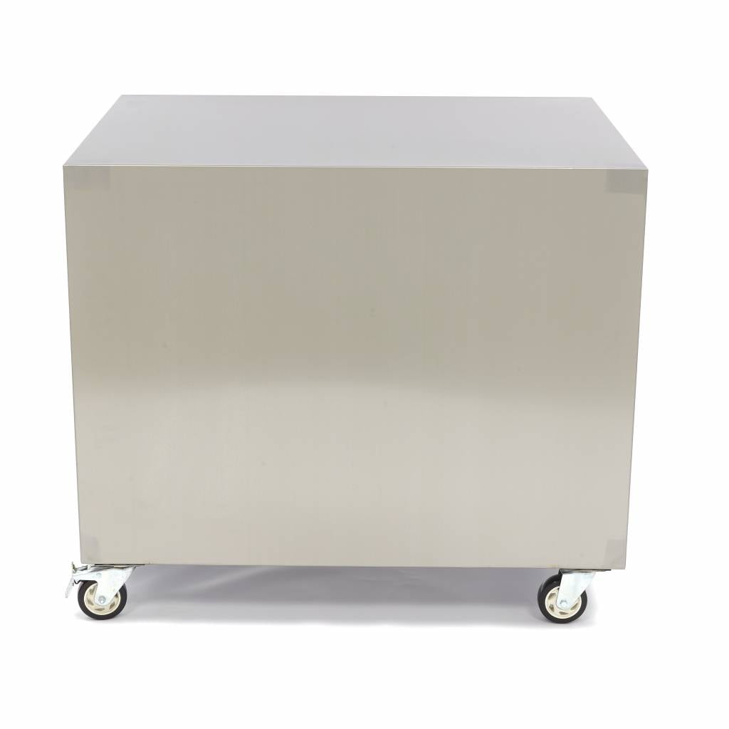 Maxima Stainless Steel Machine Table - 60 x 80cm - 120kg Load Capacity - on Wheels - 09300785