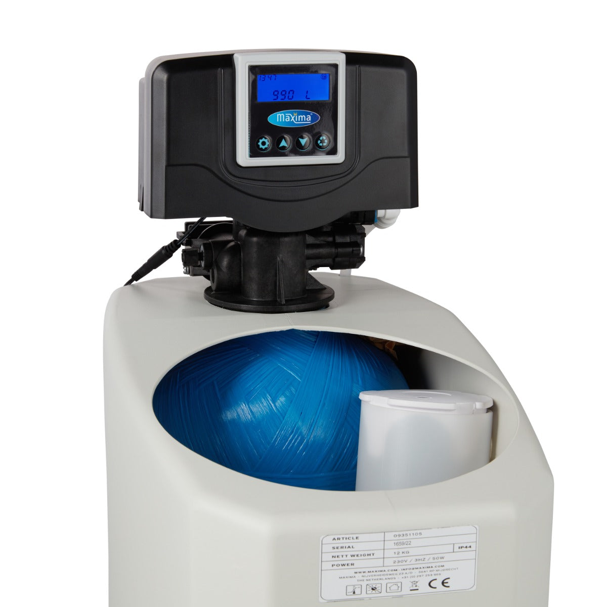 Maxima Automatic Water Softener - Descaler - 8L Resin - Digital Display - 09351105